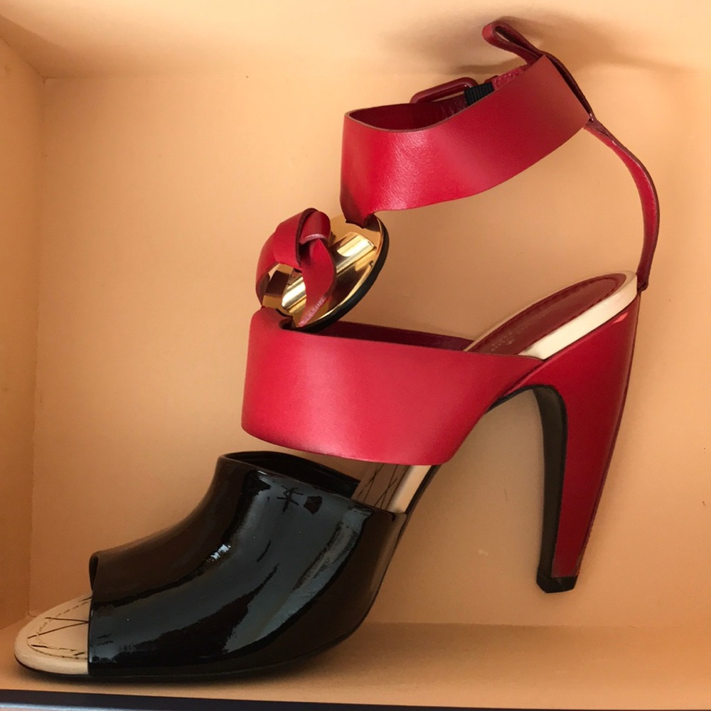 Authentic Louis Vuitton Red And Black Heels